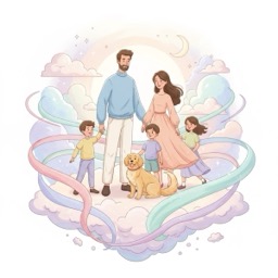 Portrete Cartoon Personalizate pentru Familie (Stil Modern)